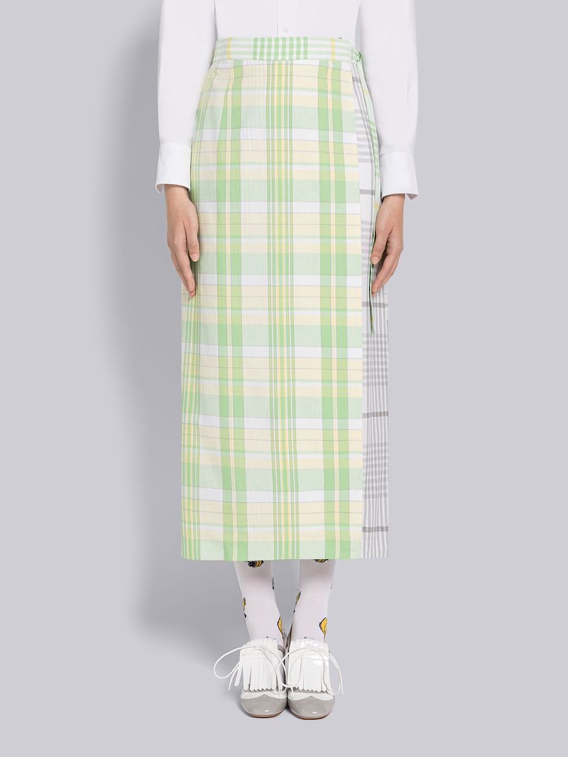 Fun-Mix Madras Wrap Skirt