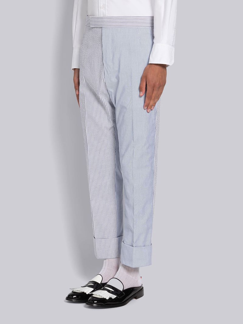 Fun-Mix Seersucker Classic Backstrap Trouser
