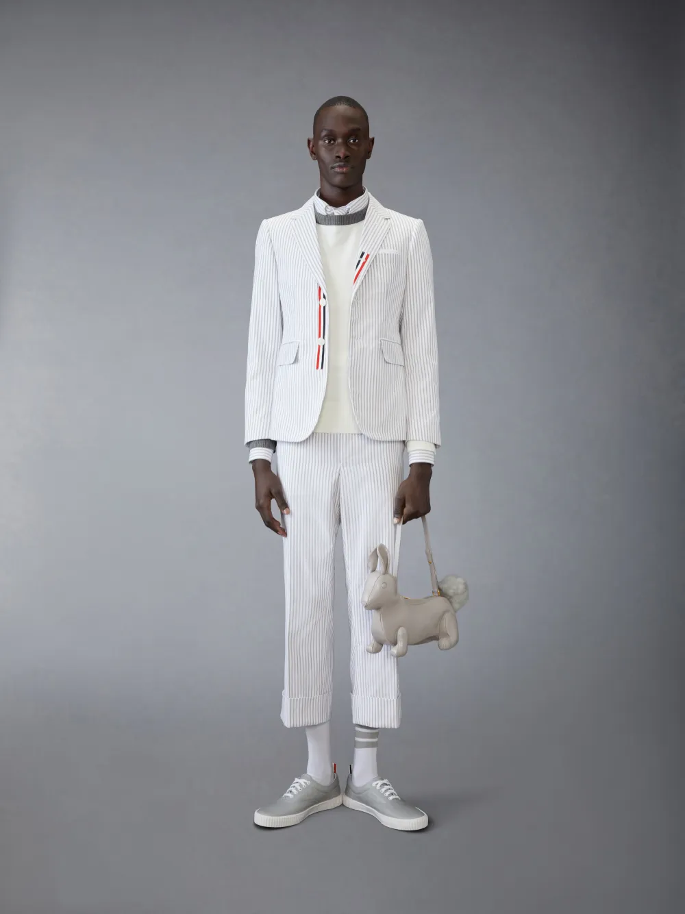 Funmix Cotton 4-Bar Pullover | Thom Browne Funmix Cotton 4-Bar Pullover | Thom Browne