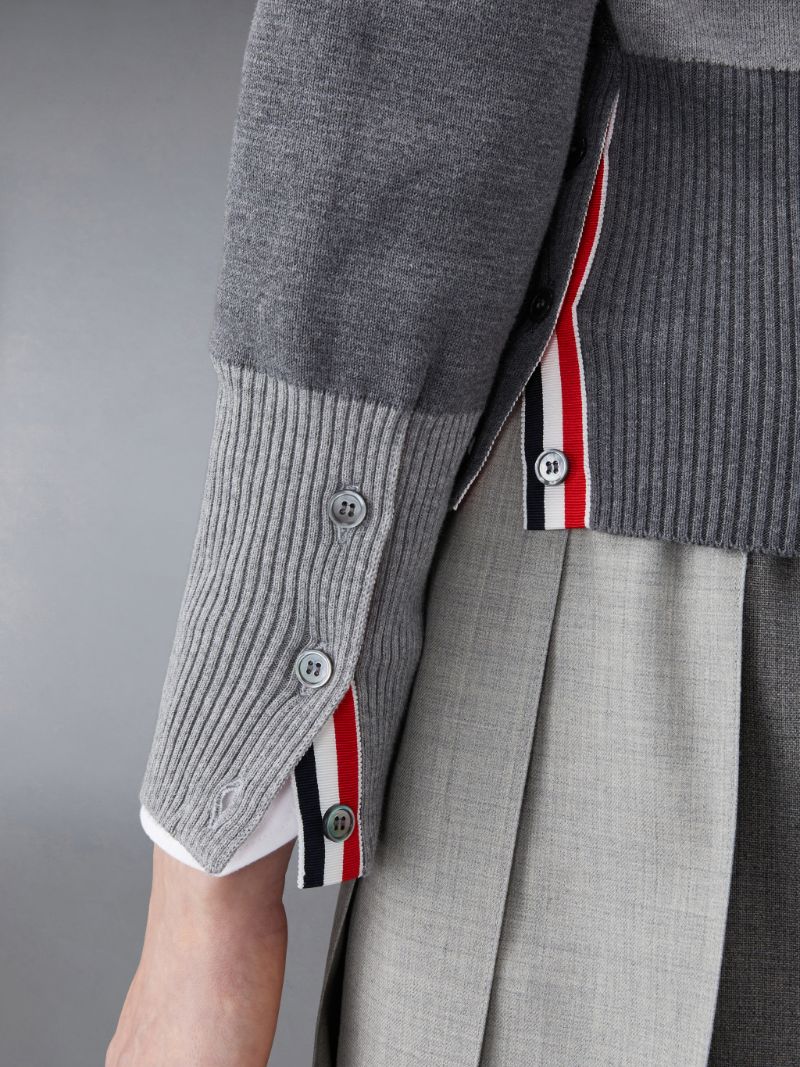 Funmix Crepe 4-Bar Cardigan | Thom Browne