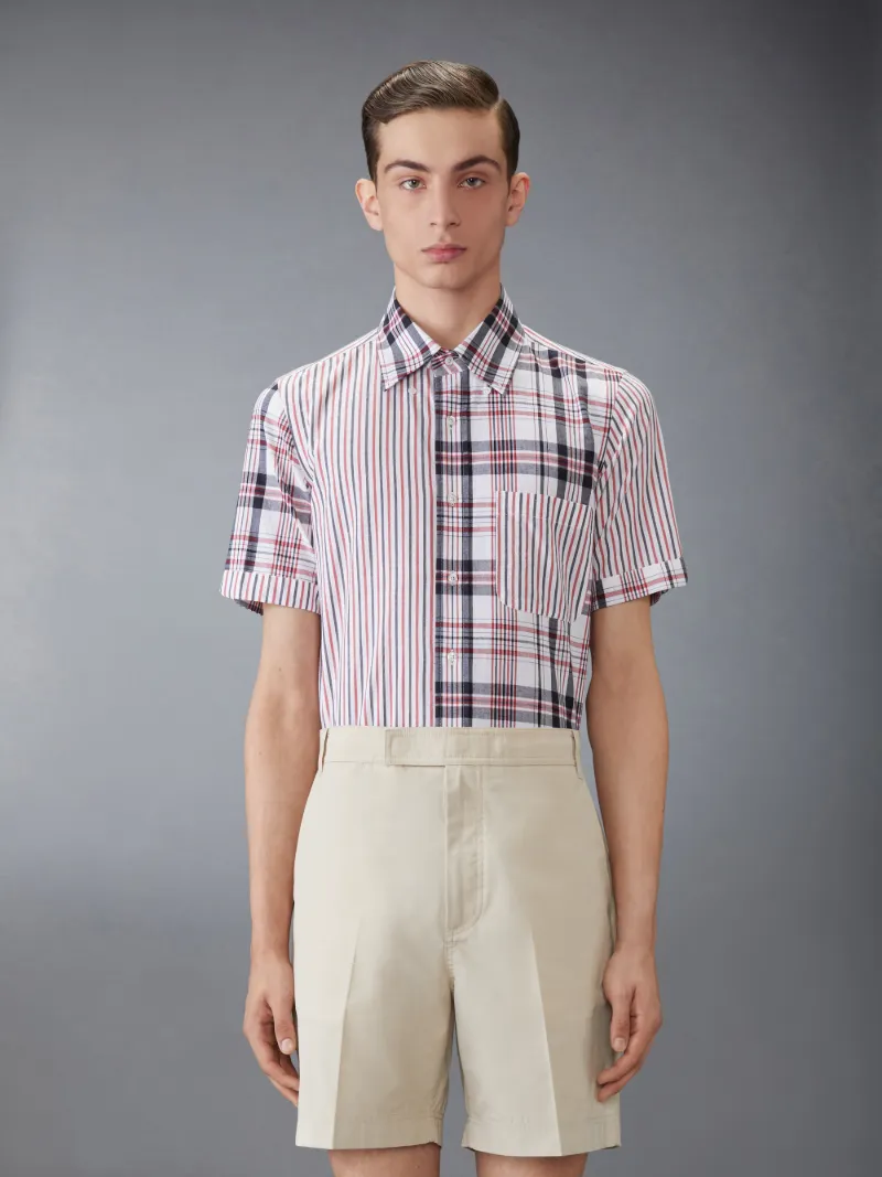 FUNMIX MADRAS COTTON SHORT SLEEVE SHIRT