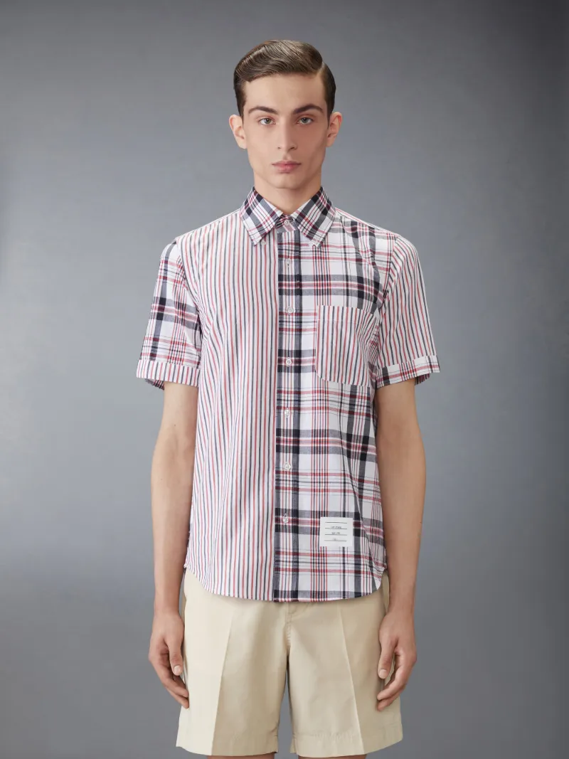 FUNMIX MADRAS COTTON SHORT SLEEVE SHIRT