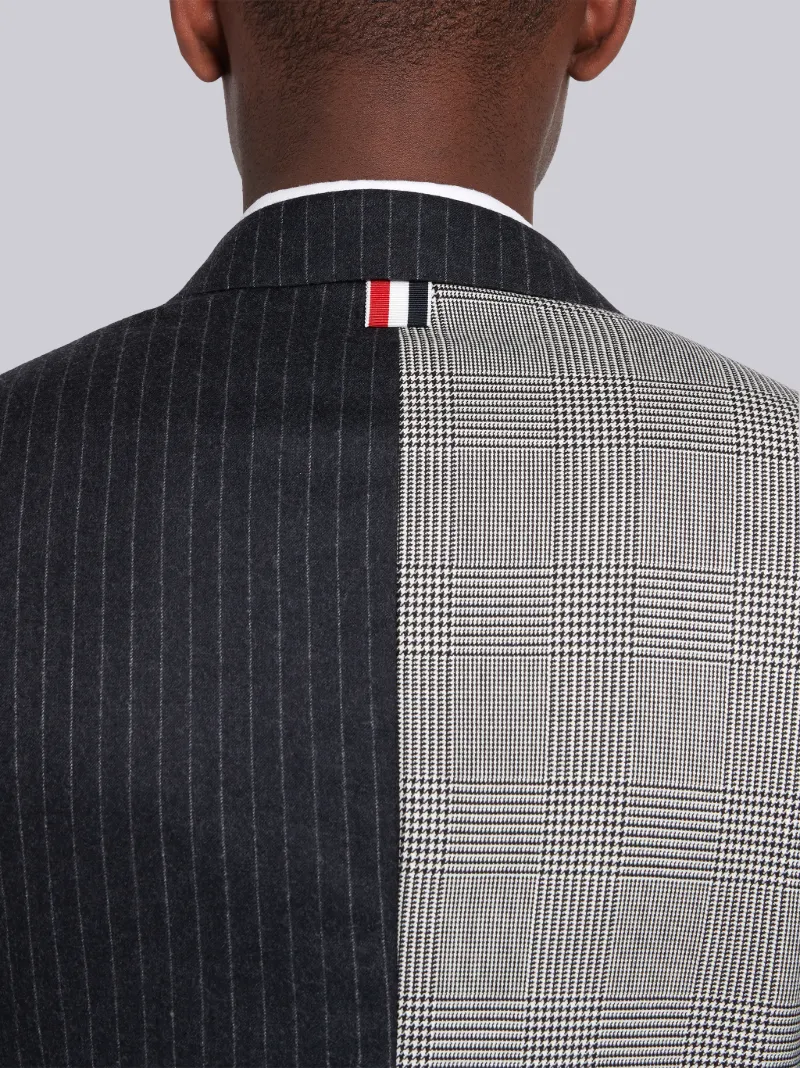 Funmix Wool Prince of Wales Shadow Stripe High Armhole Jacket