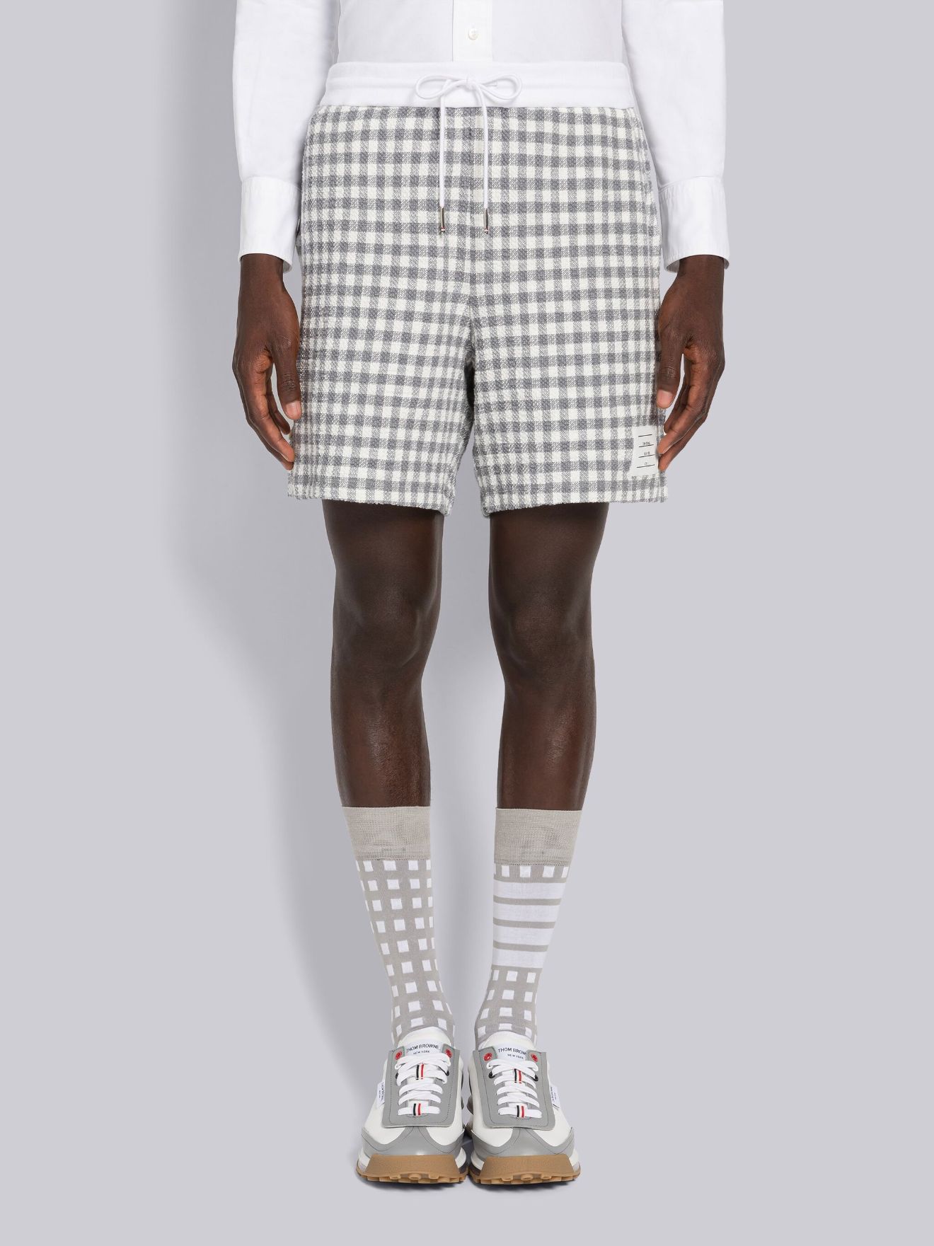 Gingham Mid Thigh Summer Short | Thom Browne