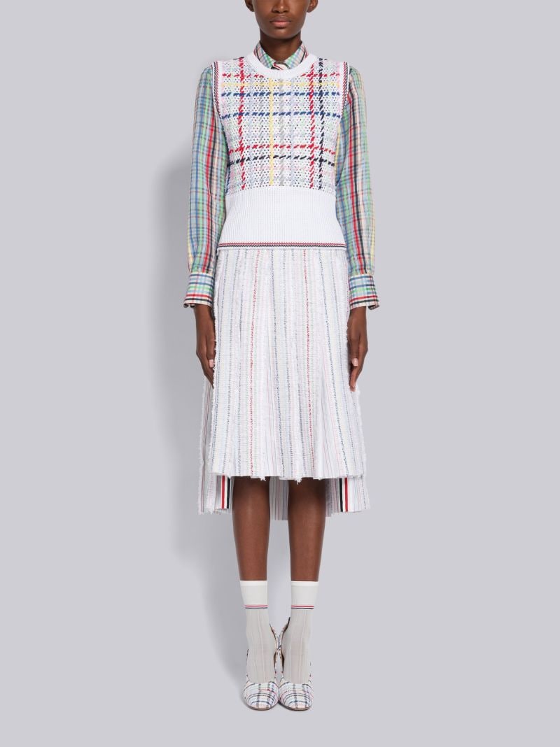 Gingham Silk Organza Classic Shirt | Thom Browne