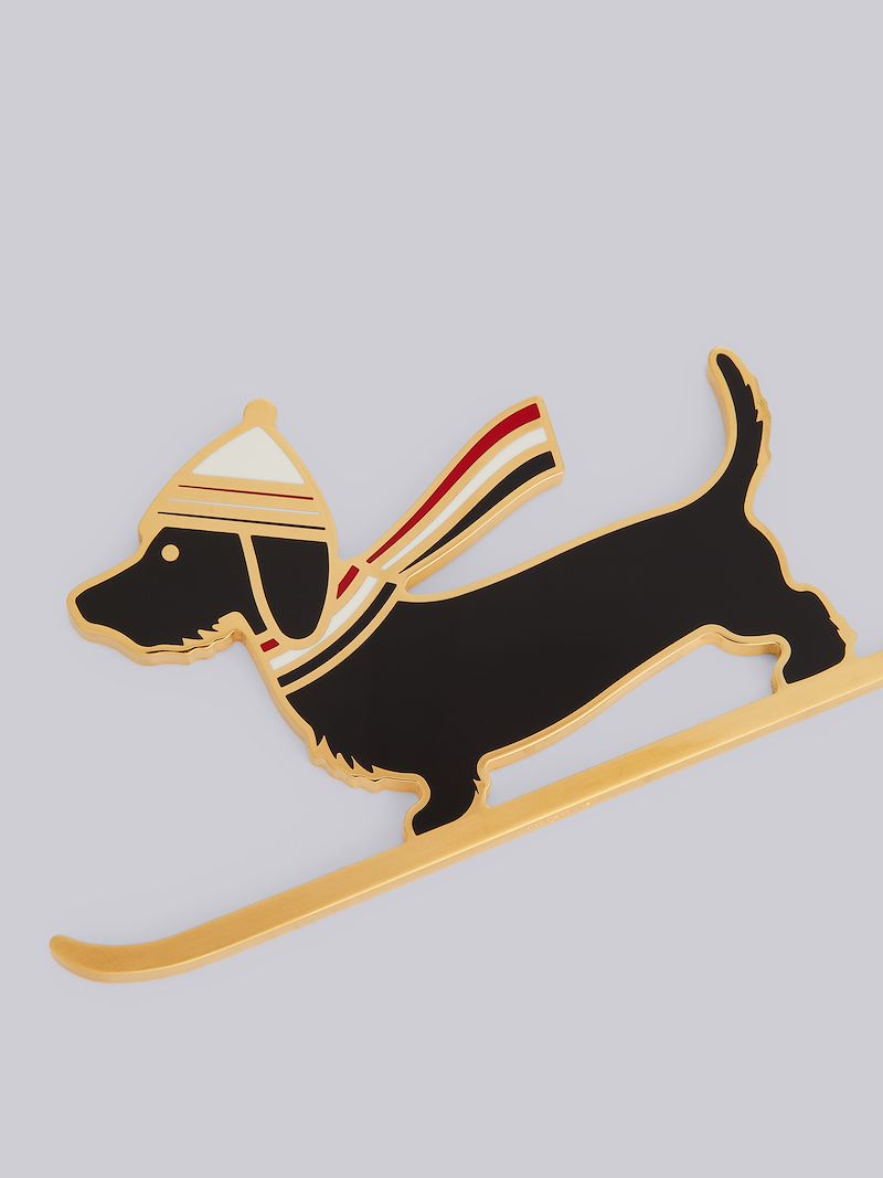 Gold Hector Ski Key Ring