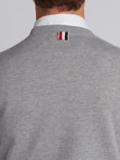 grey Classic Sweatshirt With Engineered 4-Bar In Classic Loop Back
