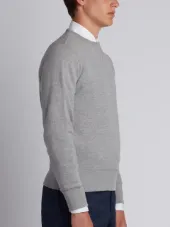 grey Classic Sweatshirt With Engineered 4-Bar In Classic Loop Back