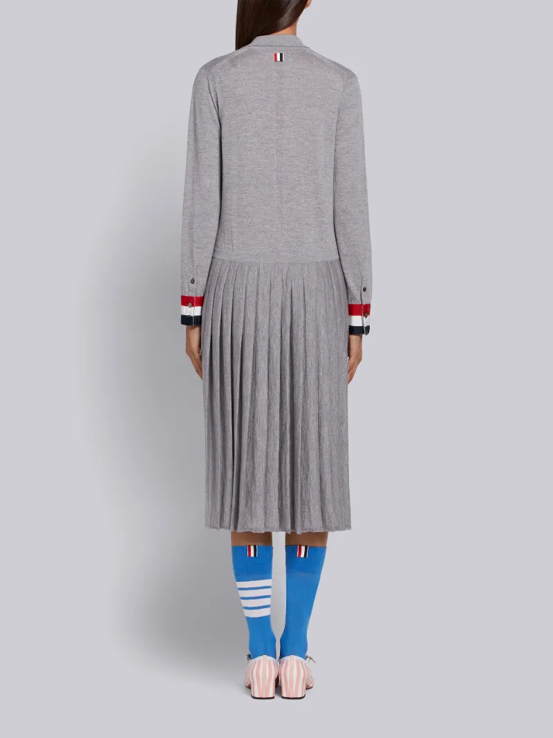 Pleated Polo Dress