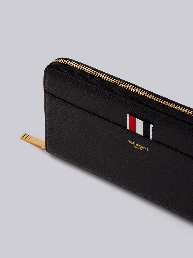 grosgrain-tab leather continental wallet