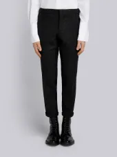 Grosgrain-Tipped Bicolor Skinny Trouser In Shetland Wool