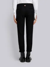 Grosgrain-Tipped Bicolor Skinny Trouser In Shetland Wool