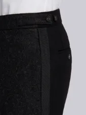 Grosgrain-Tipped Bicolor Skinny Trouser In Shetland Wool