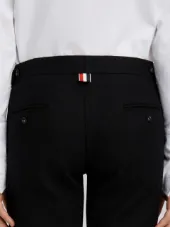 Grosgrain-Tipped Bicolor Skinny Trouser In Shetland Wool