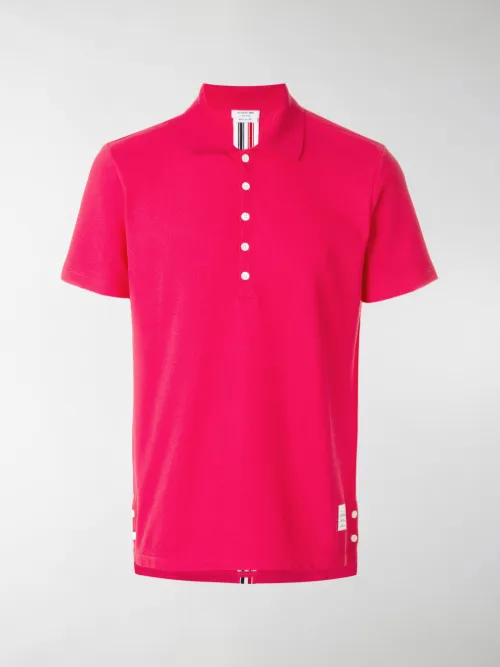 Thom Browne - grosgrain trim polo shirt