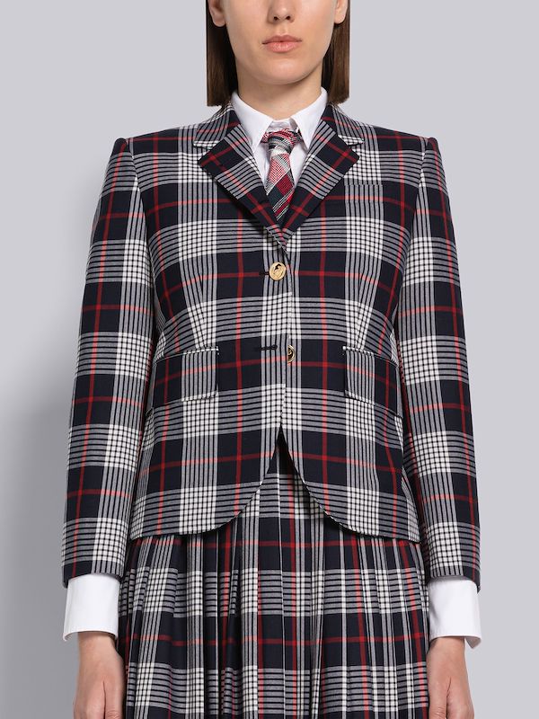 Hairline Check Wool High Armhole Sport Coat