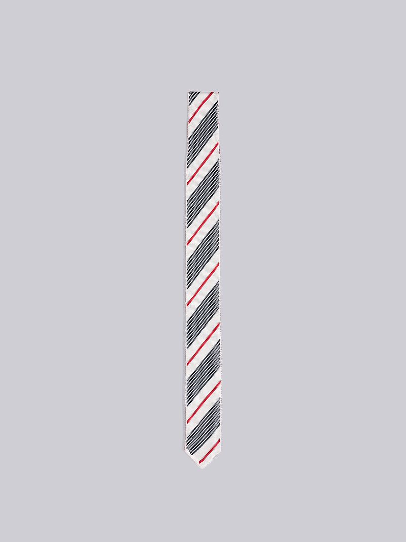 HAIRLINE STRIPE SILK JACQUARD KNIT TIE