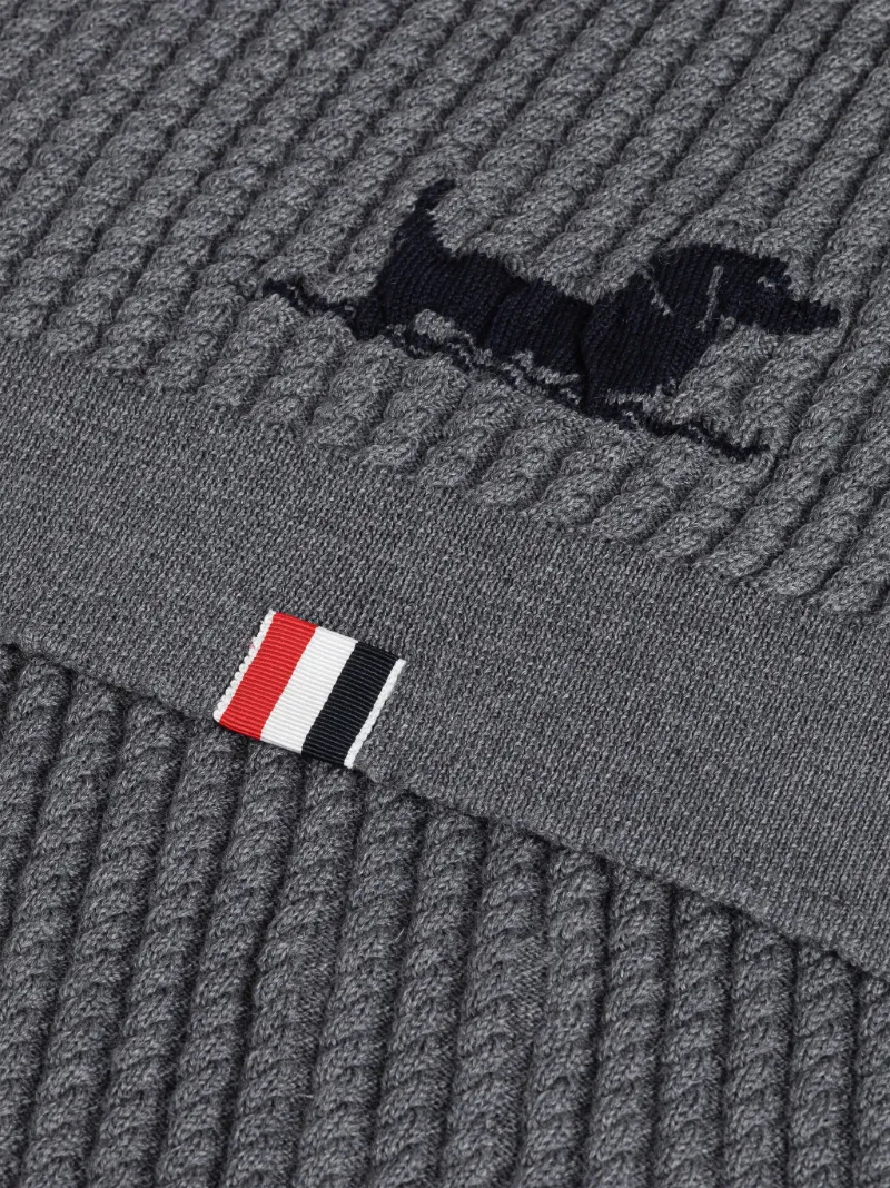 キッズ ウール HECTOR マフラーグレー | Thom Browne 公式オンラインサイト 