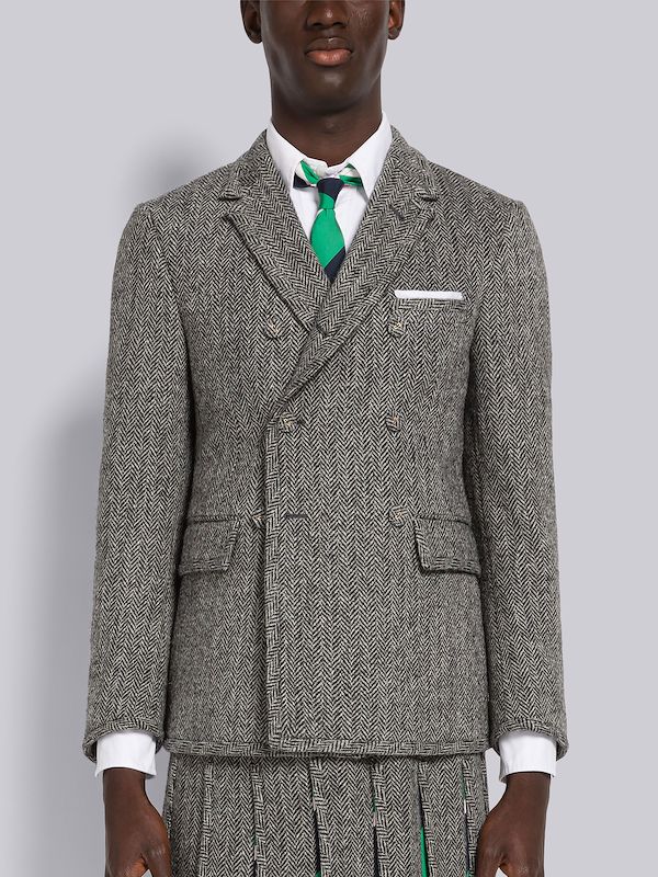 Herringbone Double Breasted Sport Coat
