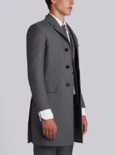 High Armhole Chesterfield Overcoat In Super 120’s Twill