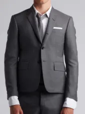 High-Armhole Plain Weave Suit in Super 120s Wool