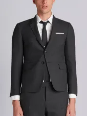 High Armhole Suit With Tie And Low Rise Skinny Trouser In 2ply Fresco