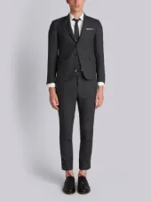 High Armhole Suit With Tie And Low Rise Skinny Trouser In 2ply Fresco