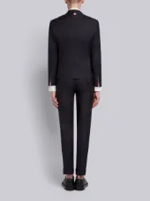 High Armhole Suit With Tie And Low Rise Skinny Trouser In Super 120’s Twill