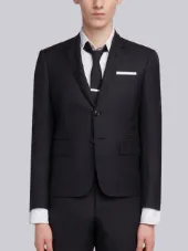 High Armhole Suit With Tie And Low Rise Skinny Trouser In Super 120’s Twill