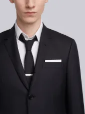 High Armhole Suit With Tie And Low Rise Skinny Trouser In Super 120’s Twill