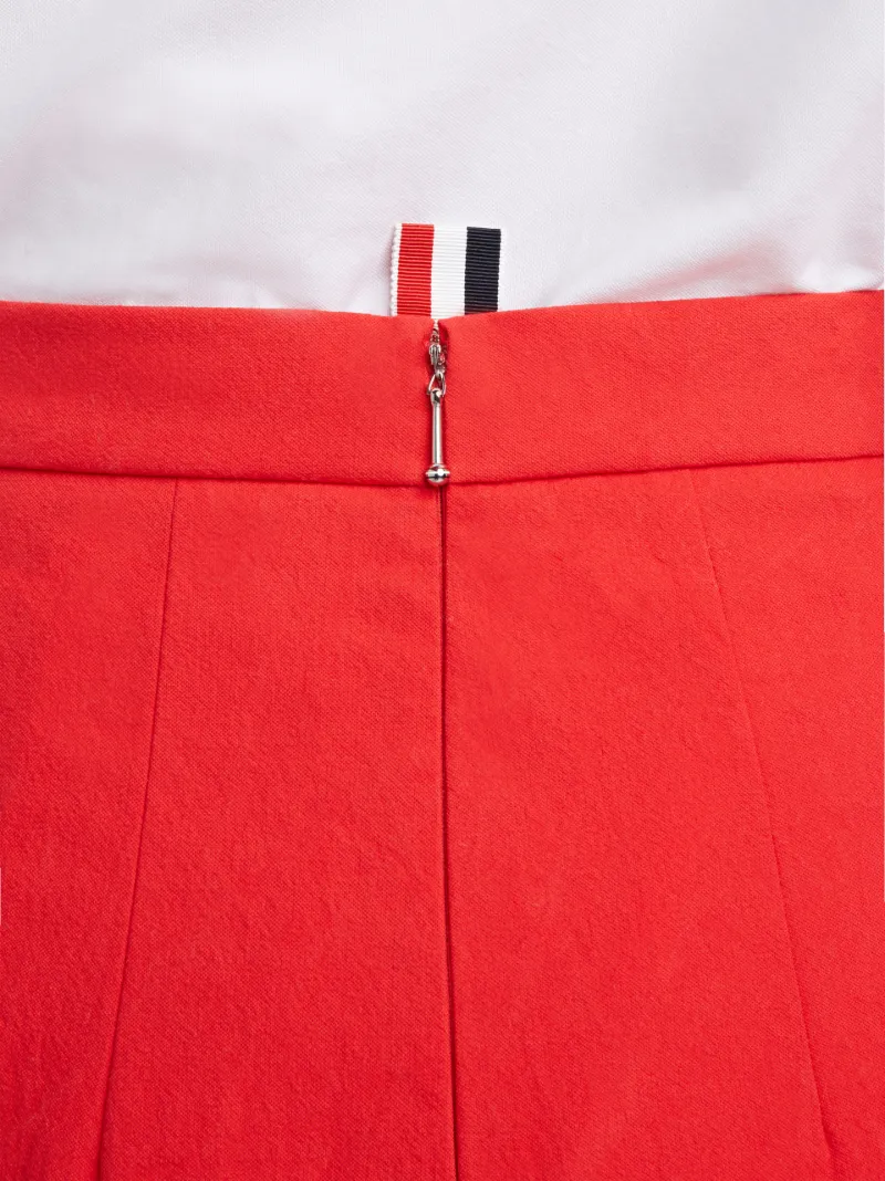 High Waist Cuban Pocket Skirt In Salt Shrink Cotton