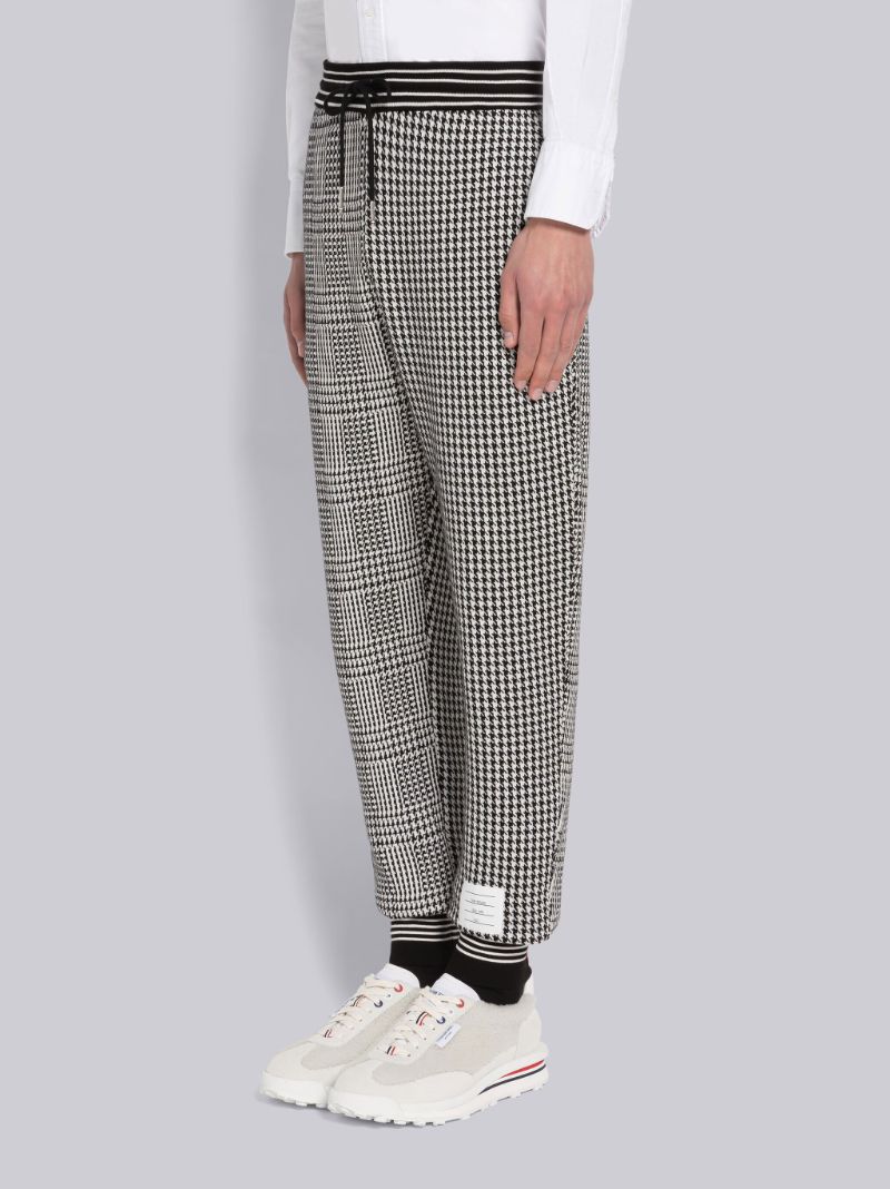 Houndstooth Cotton Sweatpants