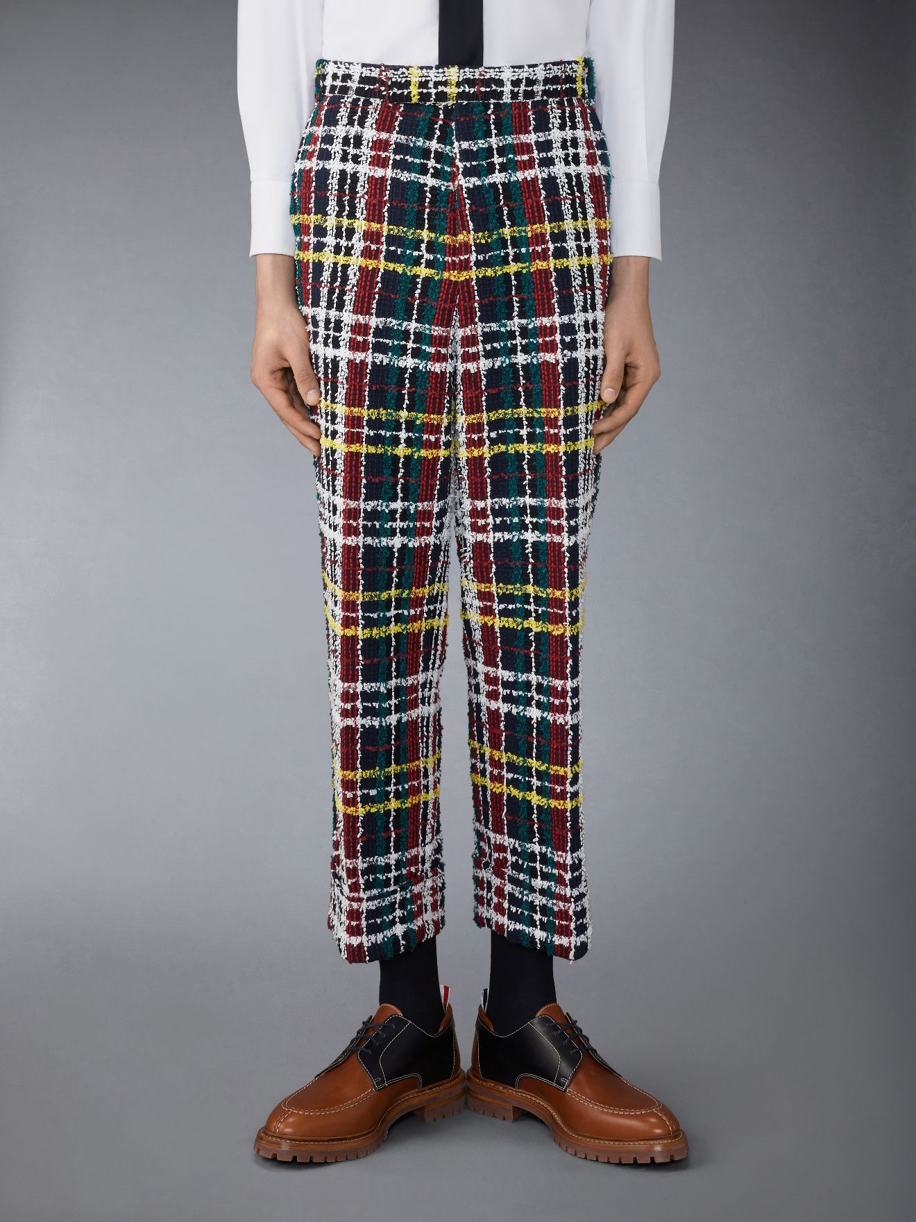 Hunting Tartan Eyelash Tweed Trousersグリーン | Thom Browne 公式オンラインサイト