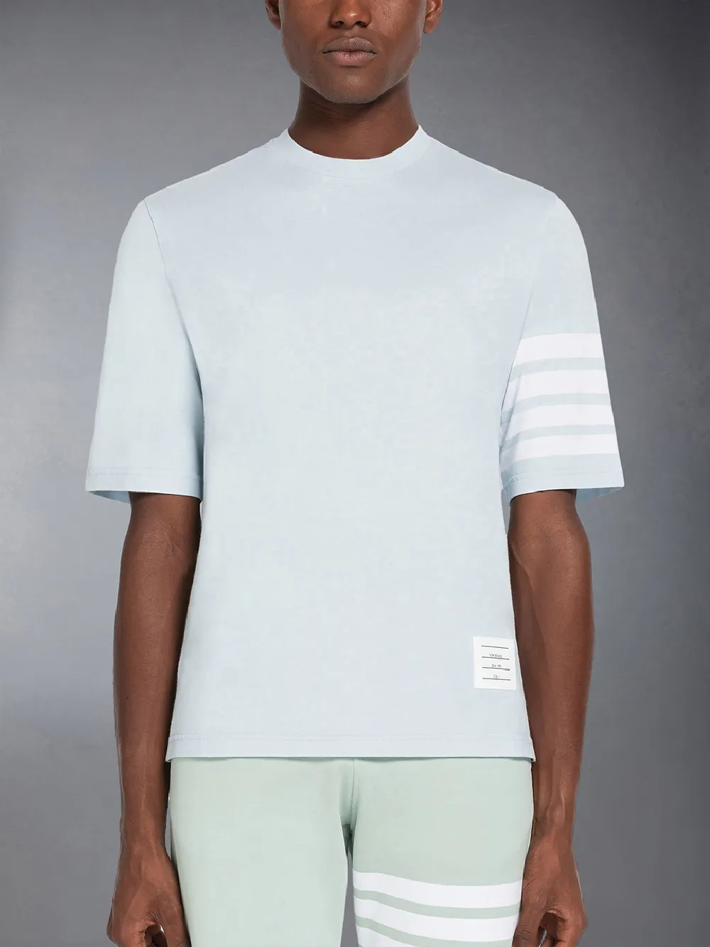 Jersey 4-Bar Short Sleeve Tee | Thom Browne Jersey 4-Bar Short Sleeve Tee | Thom Browne