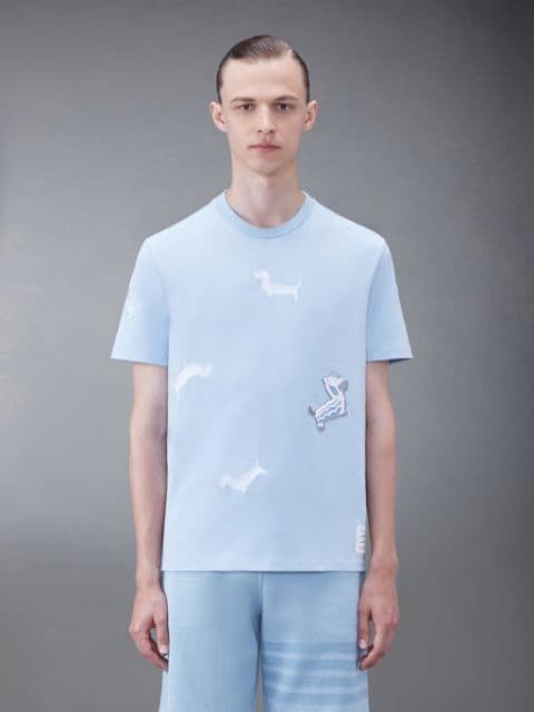 embroidered cotton T-shirt | Thom Browne