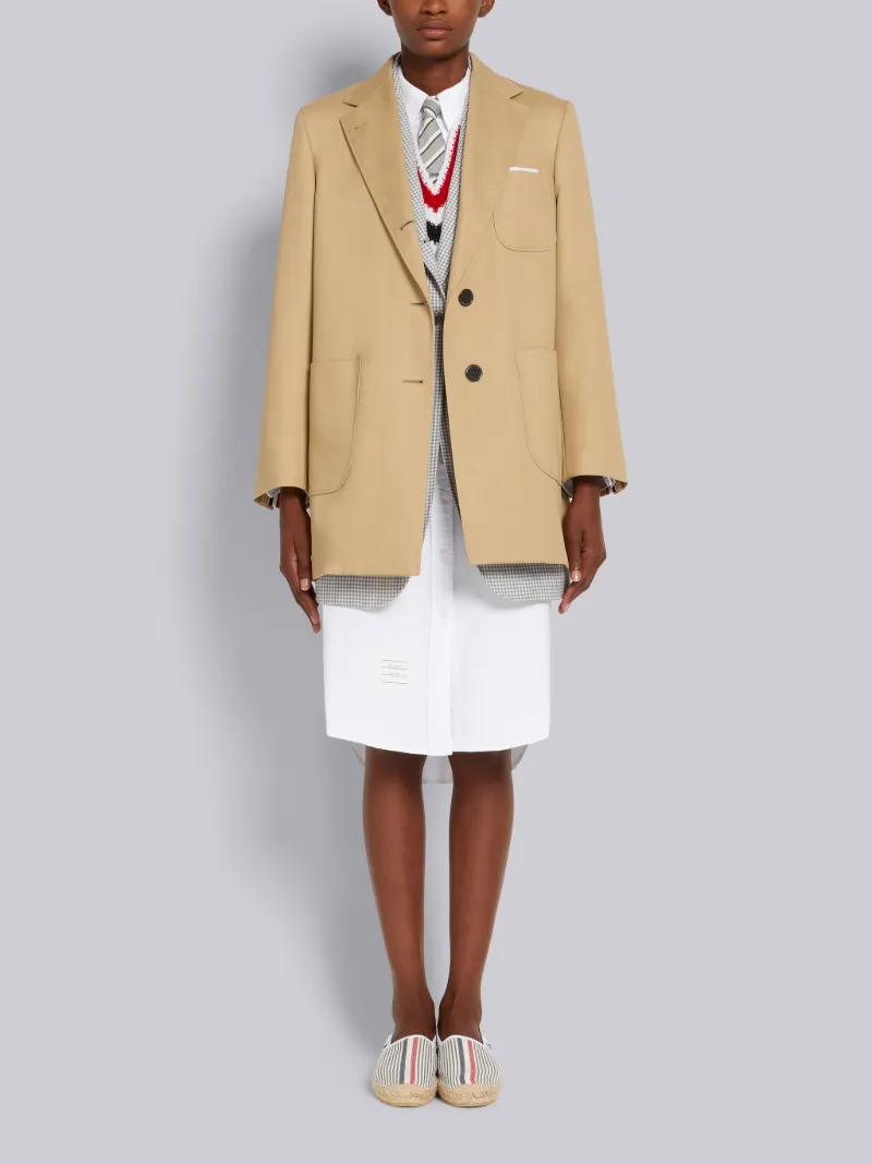 Khaki Mackintosh Oversized Cropped Sack Overcoat