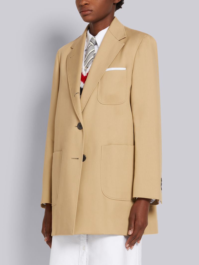 Khaki Mackintosh Oversized Cropped Sack Overcoat