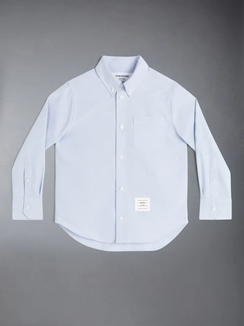 キッズ オックスフォード 4BAR シャツブルー | Thom Browne 公式  