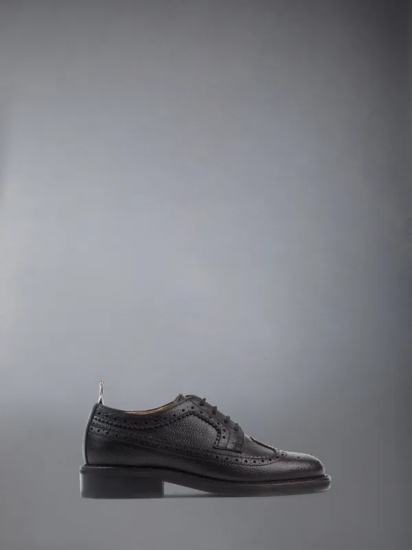 Black Pebbled Calfskin Classic Longwing Brogue