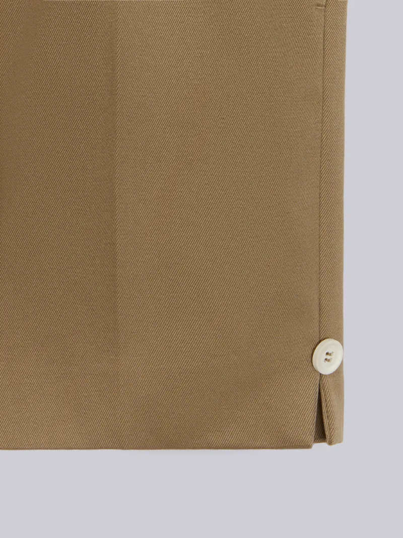 Camel Cotton Twill Bermuda Short