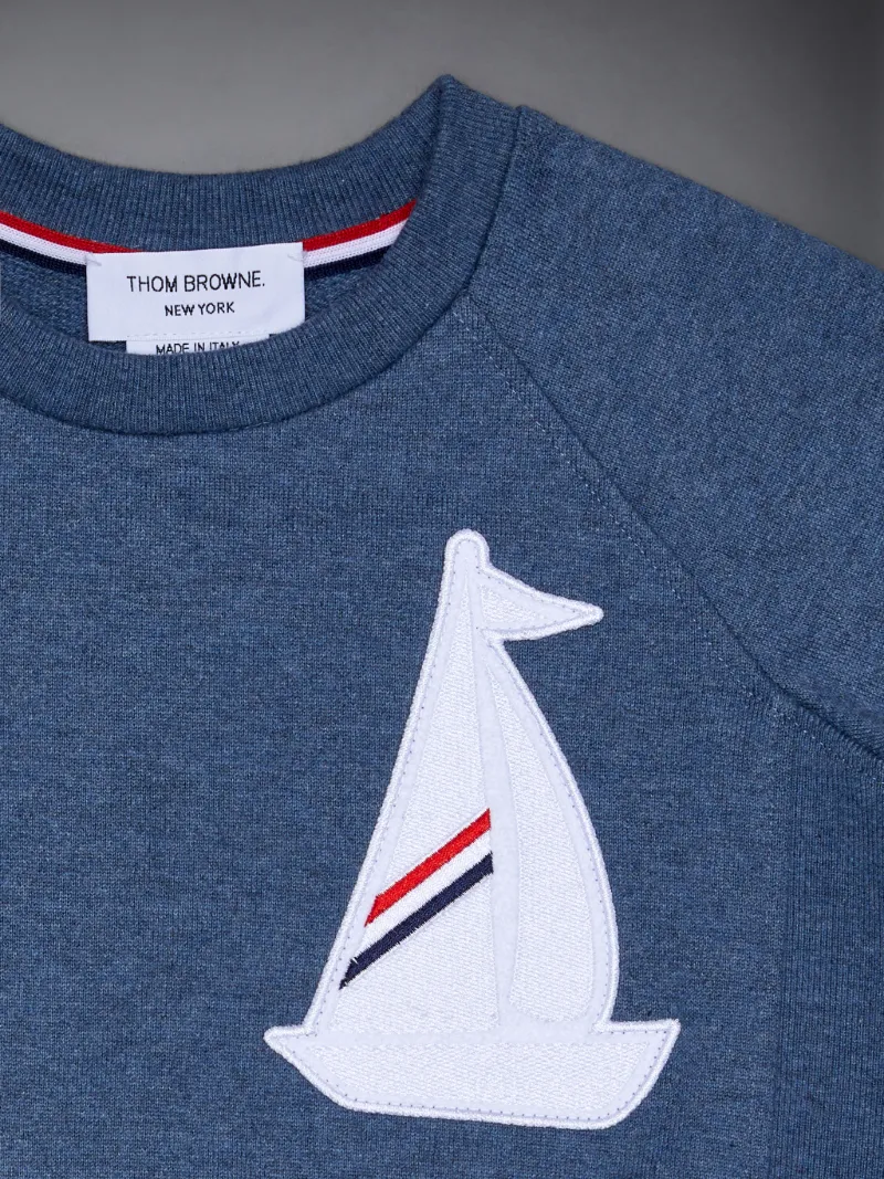Children s Classic Loopback Embroidery Patch Sweatshirt Thom Browne