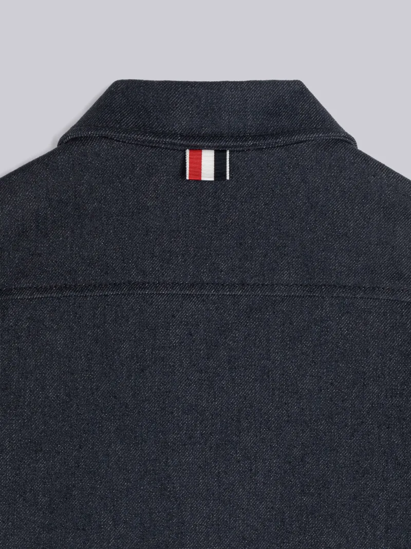 Denim Button Front Coach Jacket | Thom Browne Official