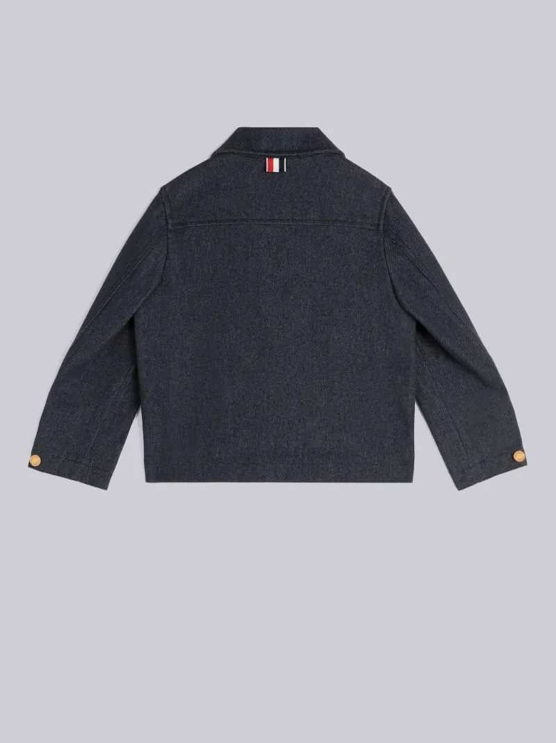 Denim Button Front Coach Jacket | Thom Browne