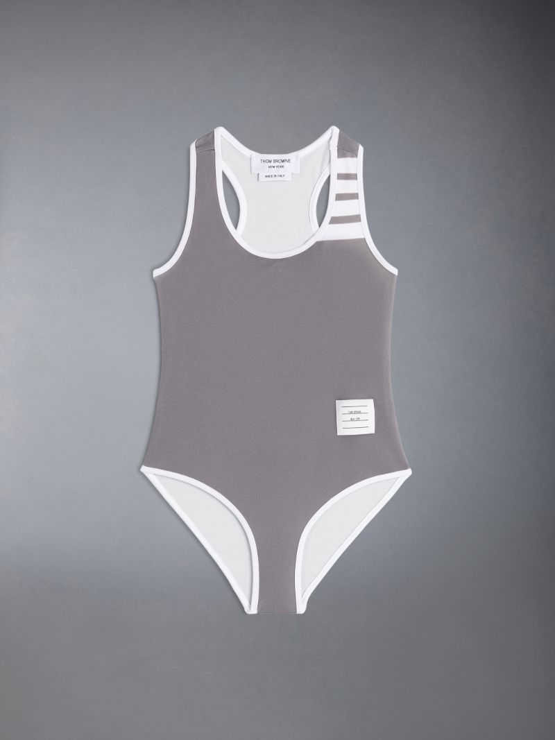 Kid's Swim Tech 4-Bar One Piece Swimsuit