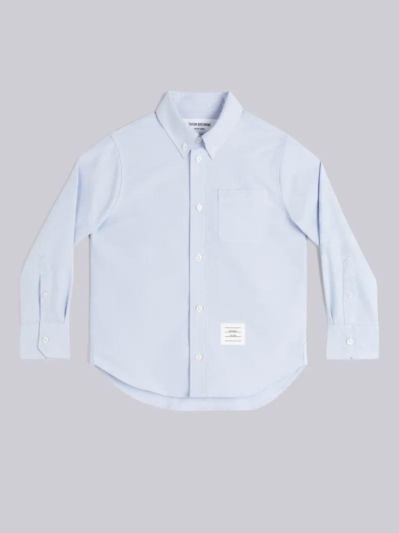 Light Blue Satin Oxford 4-Bar Point 