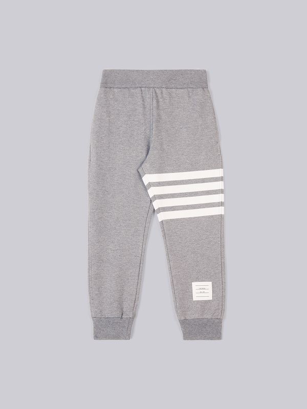 Medium Grey Classic Cotton Loopback Jersey Engineered 4-Bar Sweatpants