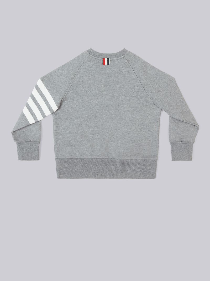 Medium Grey Classic Cotton Loopback Jersey Raglan Sleeve Engineered 4-Bar Sweatshirt