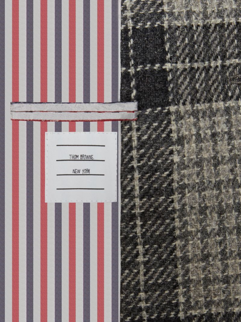 Medium Grey Grid Windowpane Check British Wool Classic Sport Coat