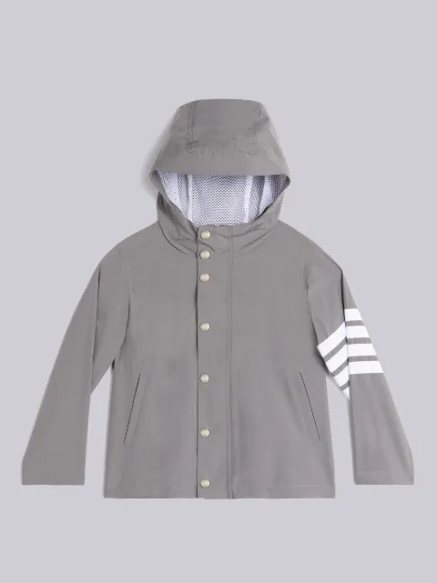 Medium Grey Wool Melton Stripe Rib Trim Leather Sleeve Varsity ...