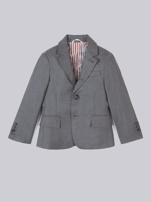 Medium Grey Super 120s Twill Wool Classic Jacket
